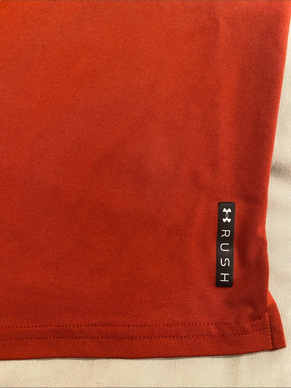 Under Armour Men’s Rust/Orange Crew Neck Performance Tee - Picture 6 of 8